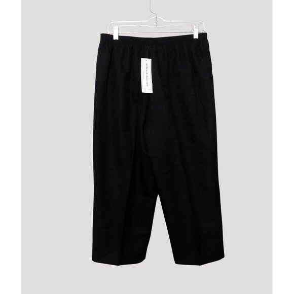 Alfred Dunner Capri Pants Womens Size 14 Black Cropped Pants Elastic Waist - Picture 5 of 7